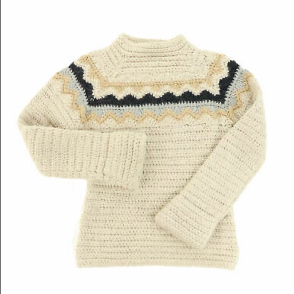 J.CREW| Alpaca Blend Knit By Hand Chunky Sweater